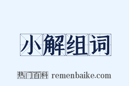 小解组词是什么意思的图片